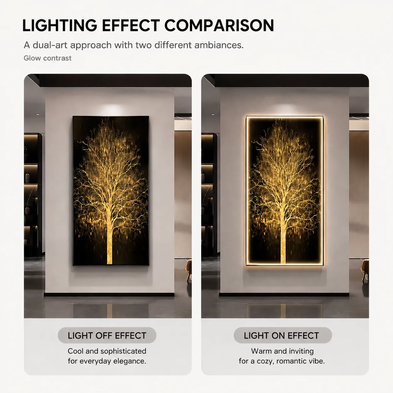 Alessandro Design Golden Tree tablou LED 60x120 cm 24W neutru