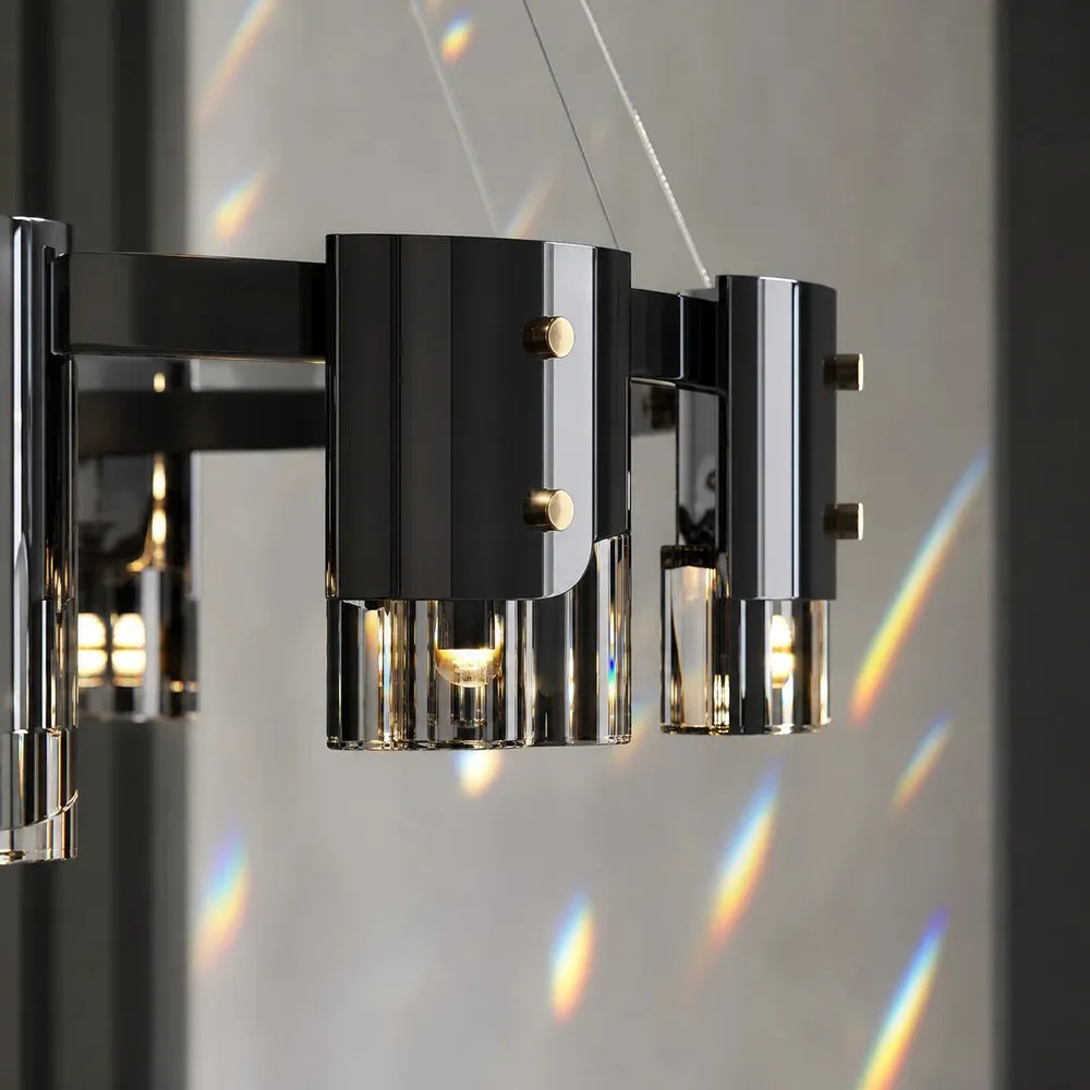 Alessandro Design Valmontreux Largo candelabru negru 8xG9