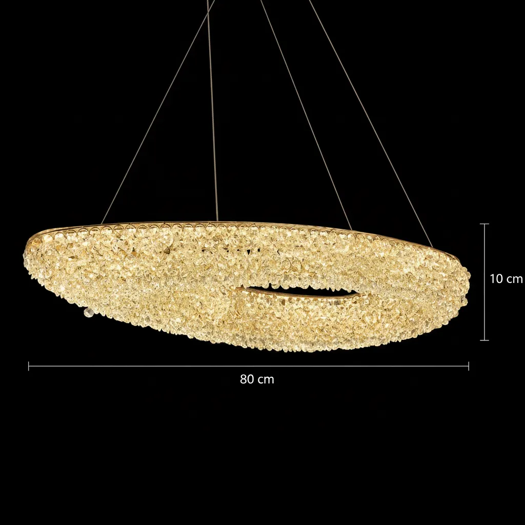 Alessandro Design PRUGU 65W candelabru LED auriu 80cm telecomanda