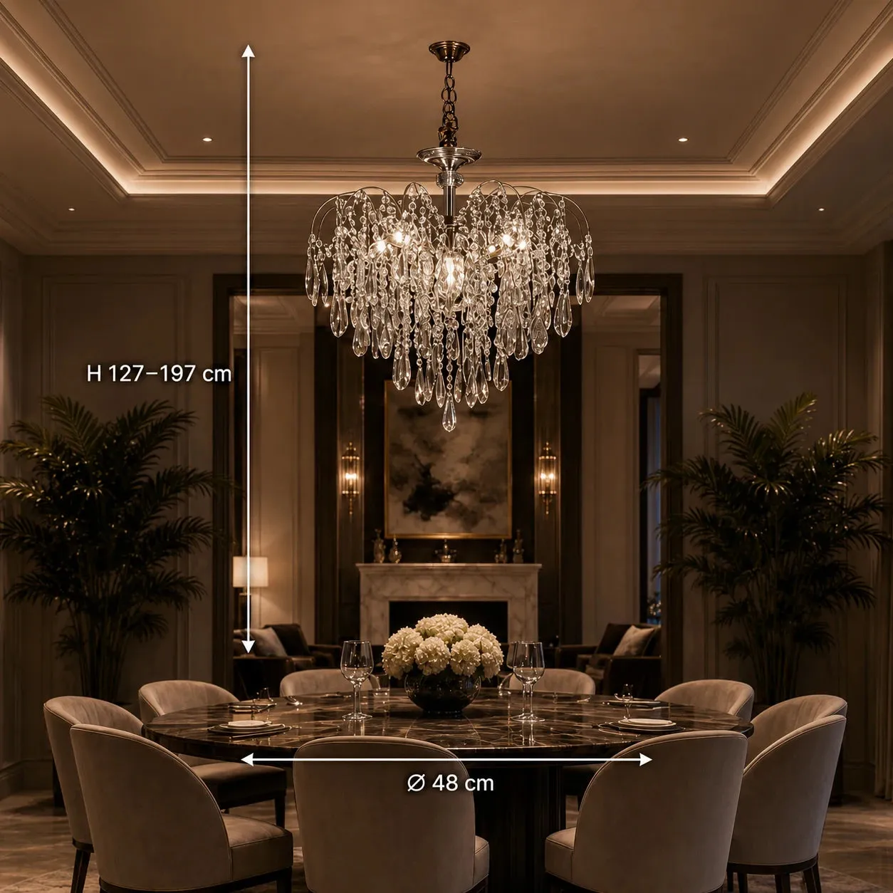 Alessandro Design CC9324/5CH candelabru crom 5xE14 D48cm