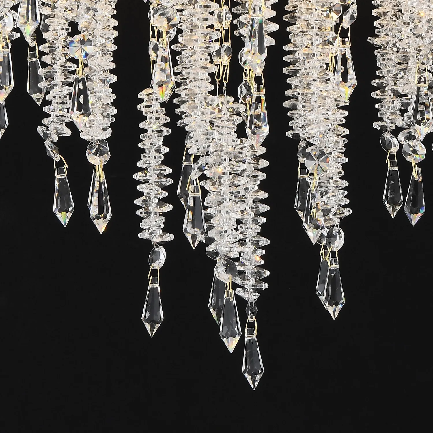 Alessandro Design Strozzi Eleganza 5xE14 candelabru cristal 50cm auriu