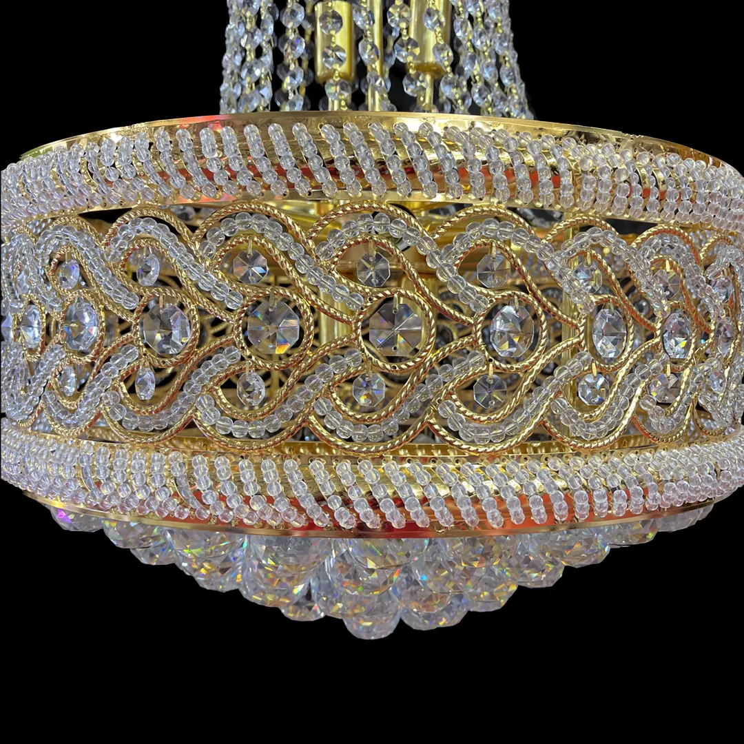 Alessandro Design CC718/400 candelabru cristal auriu 11xE14