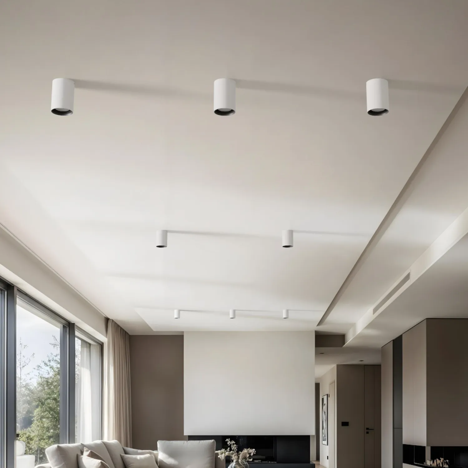 Rendl Light Studio Vade R plafoniera alb-negru GU10