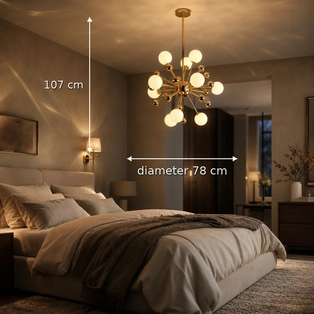 Alessandro Design Auriemma lustra 12xG9 auriu 78x107cm