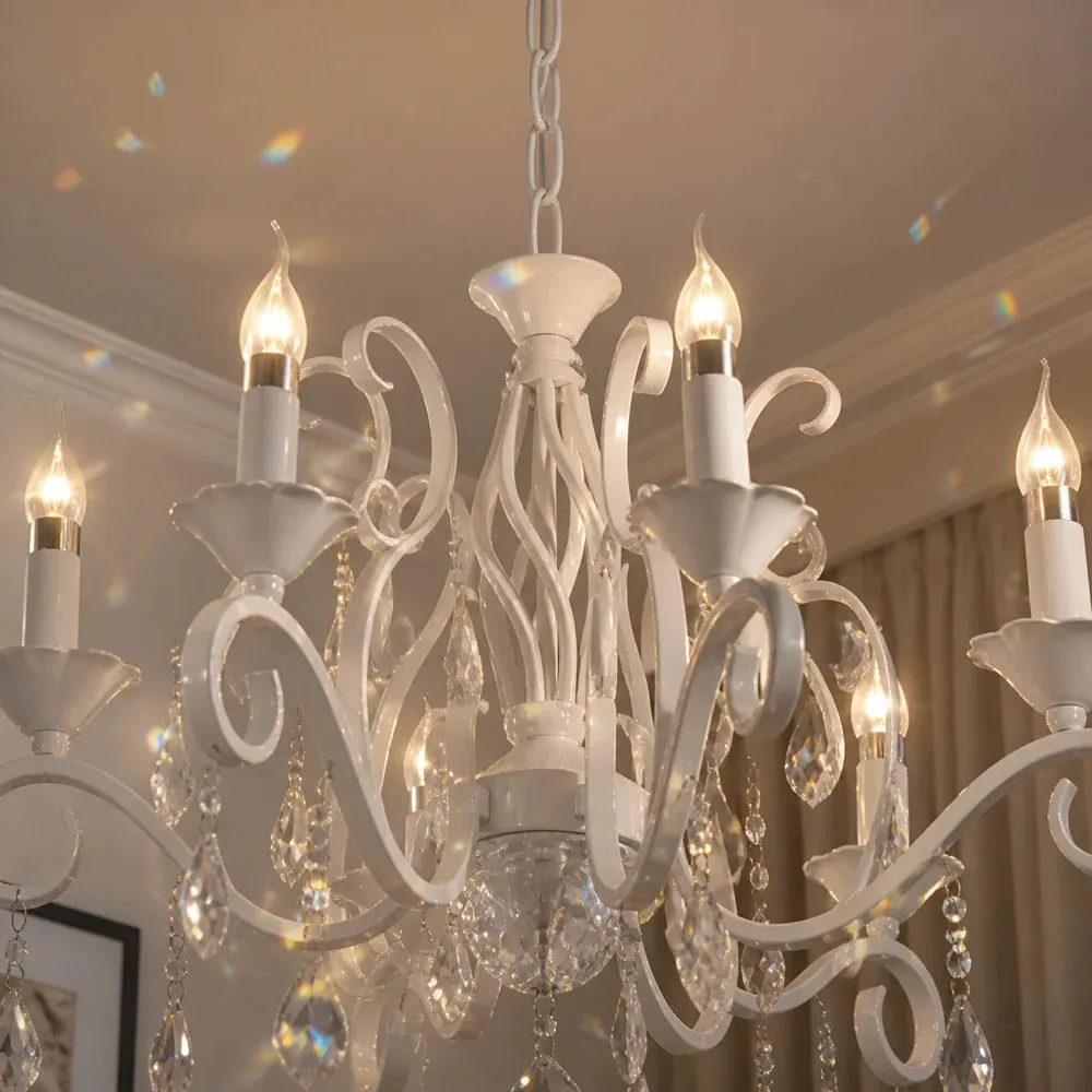 Alessandro Design Delli Santi Candelabru Cristal 6xE14 Alb