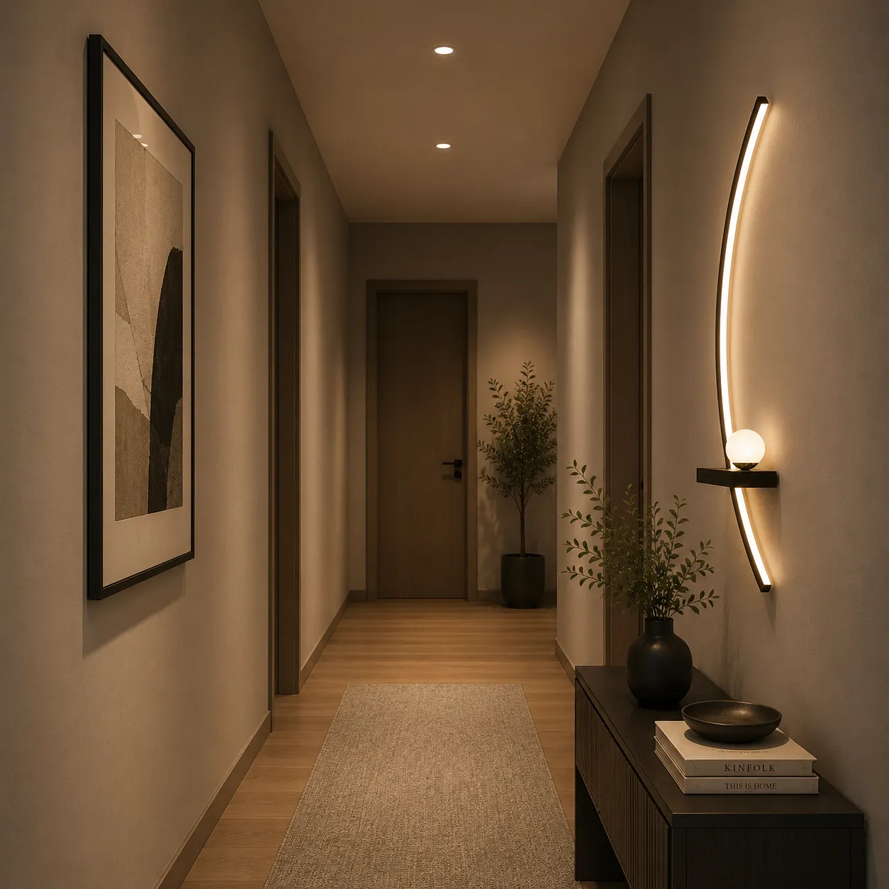 Alessandro Design Gdansk aplica perete LED 20W neagra 57x20cm