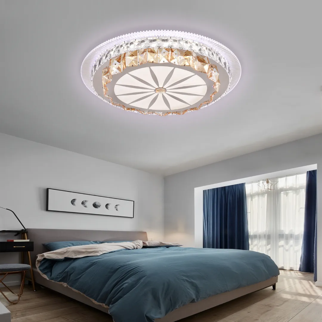 Alessandro Design Davide RGB 62W lustra LED alba cu telecomanda