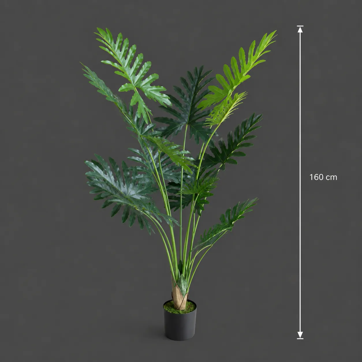 Planta artificiala filodendron 160cm verde 10 frunze ghiveci