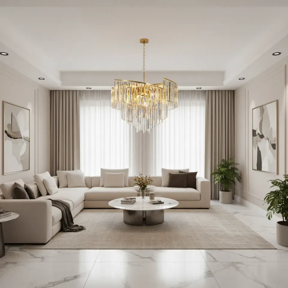 Alessandro Design Tweeze Regalis lustră cristal aurie 80cm
