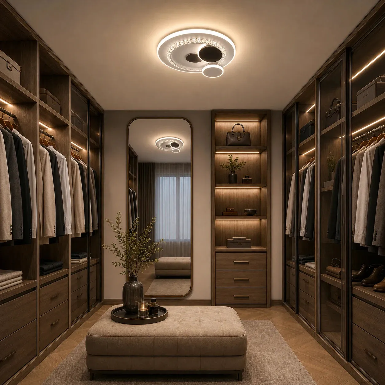 Alessandro Design Heliox lustra LED 37W 4 cercuri neagra