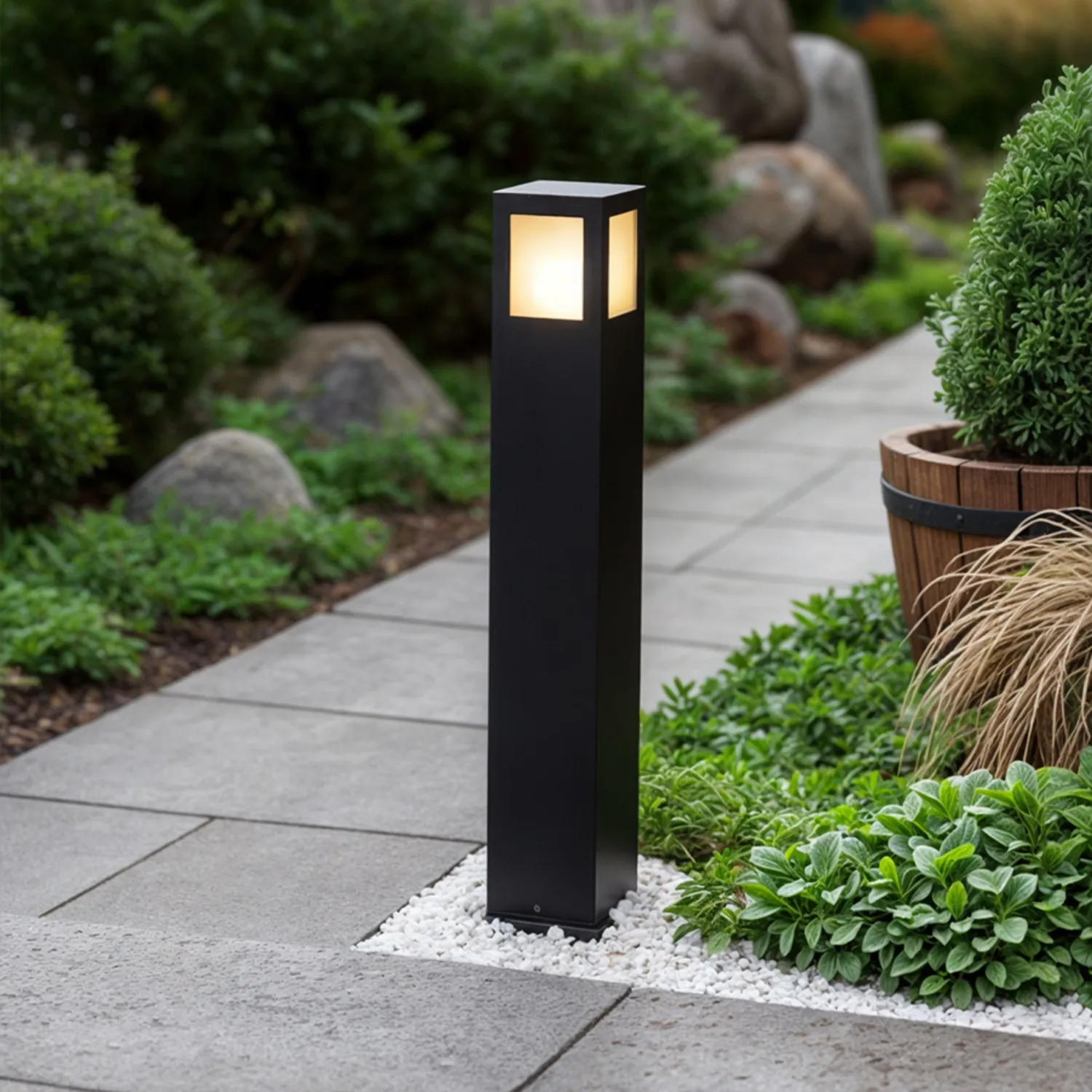 Rendl Ponder 65 stalp exterior negru E27