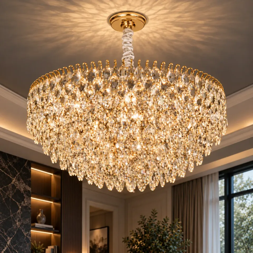 Alessandro Design Erdenet Nobile candelabru cristal 5xE14 auriu 40cm