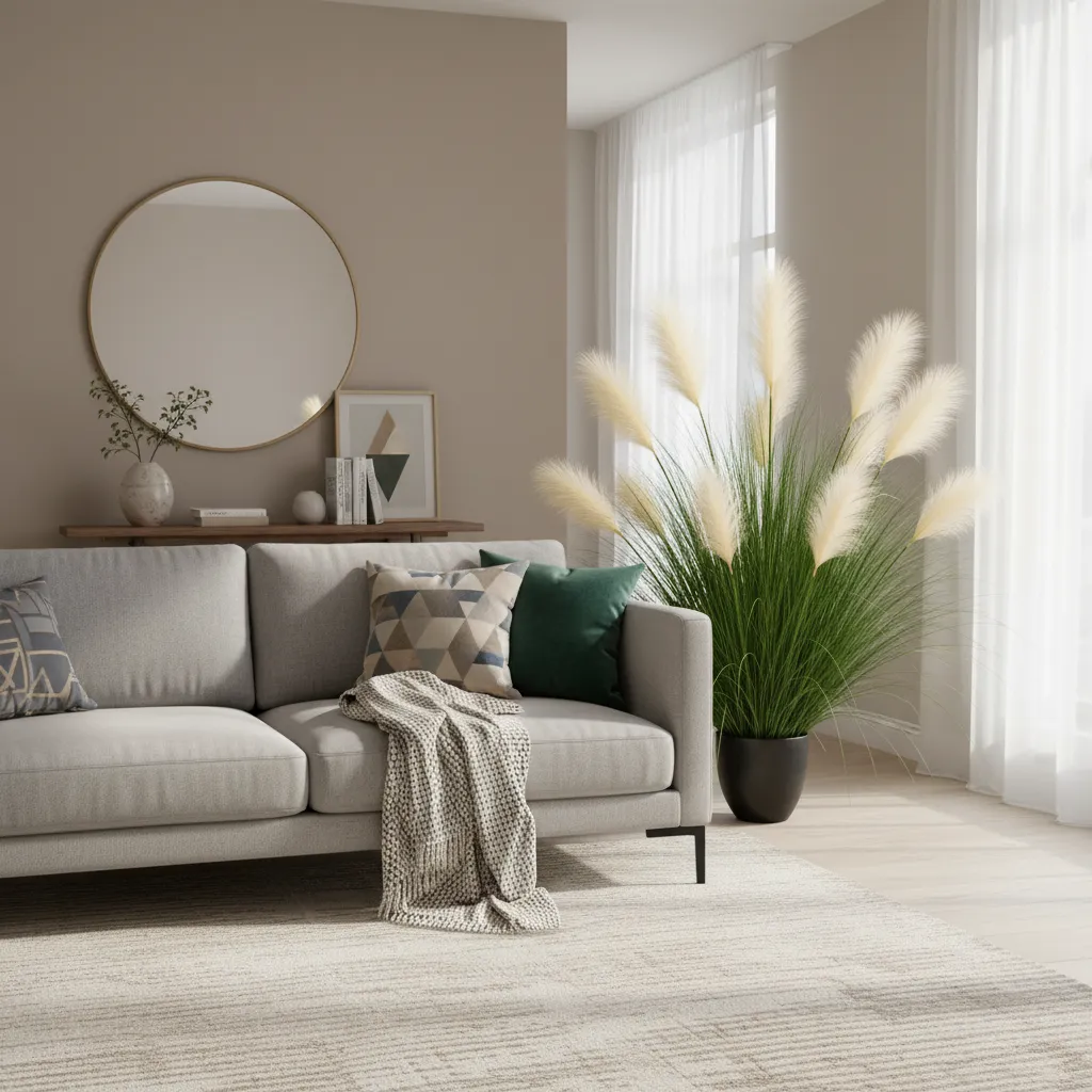 Alessandro Design iarba artificiala 110cm 9 tije verde-alb