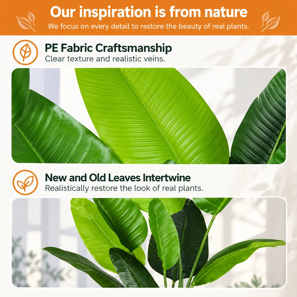 Alessandro Design Strelitzia Nicolai 150 cm plantă artificială verde 10 frunze