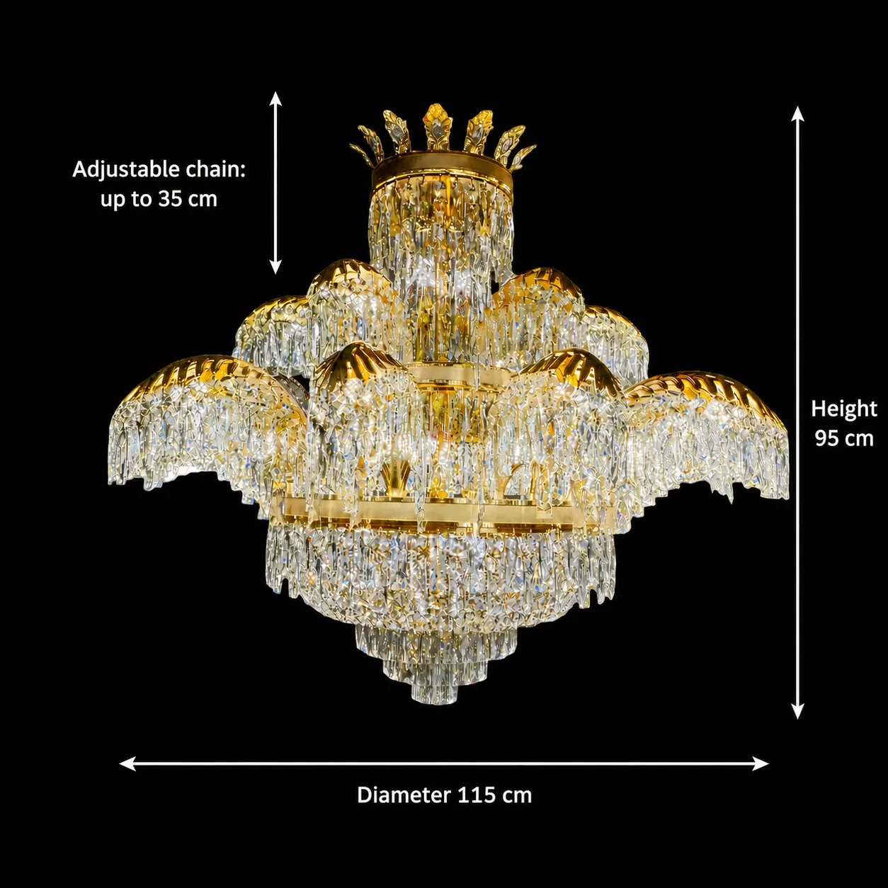 Alessandro Design PALACE Supremo 30xG9+11xE14 candelabru auriu