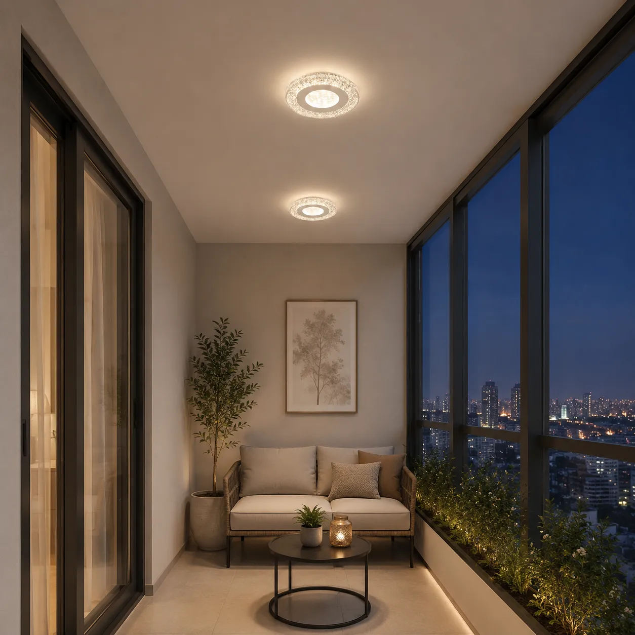 Alessandro Design Sharin lustra LED 18W alba 19cm 3 culori