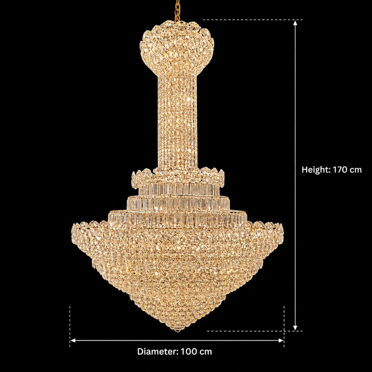 Alessandro Design Palais Supremo 34xE14 candelabru cristal auriu