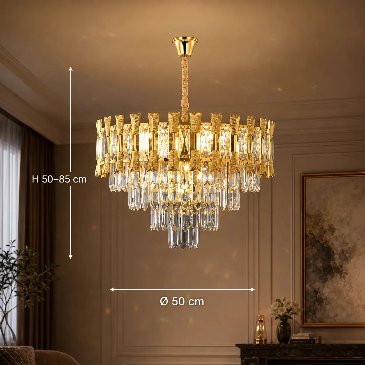 Alessandro Design Hampton Elegance candelabru 8xE14 auriu