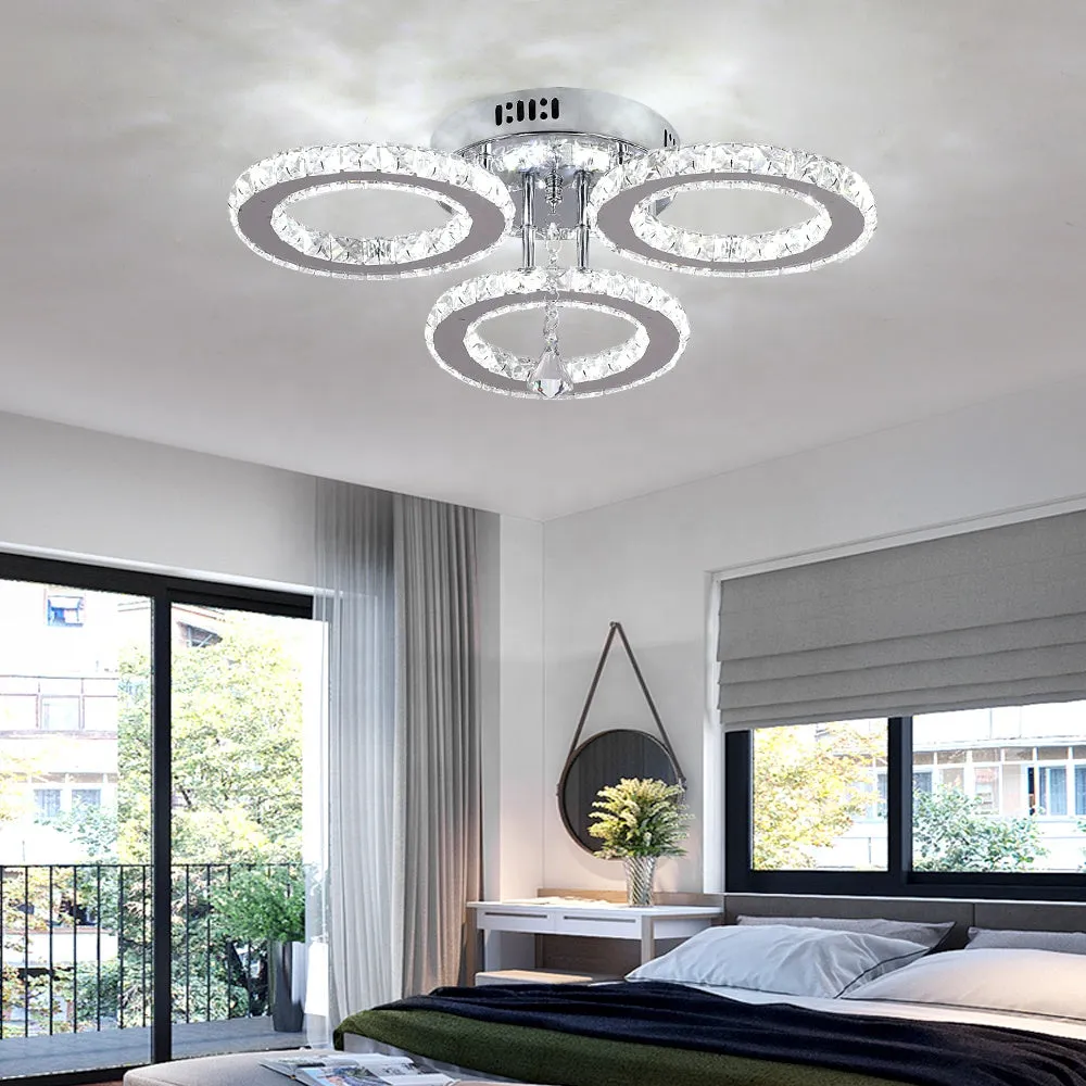 Alessandro Design Alanubis lustra LED 40W crom 3 cercuri dimabila