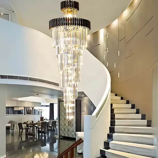 Alessandro Design CC900/600X1800 candelabru cristal auriu-negru 27xE14
