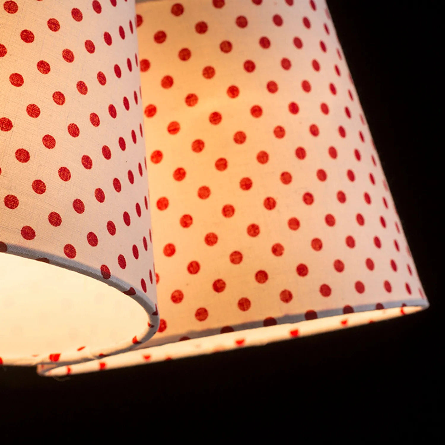 Rendl Light Studio Nancy pendul textil 3xE14 alb roșu