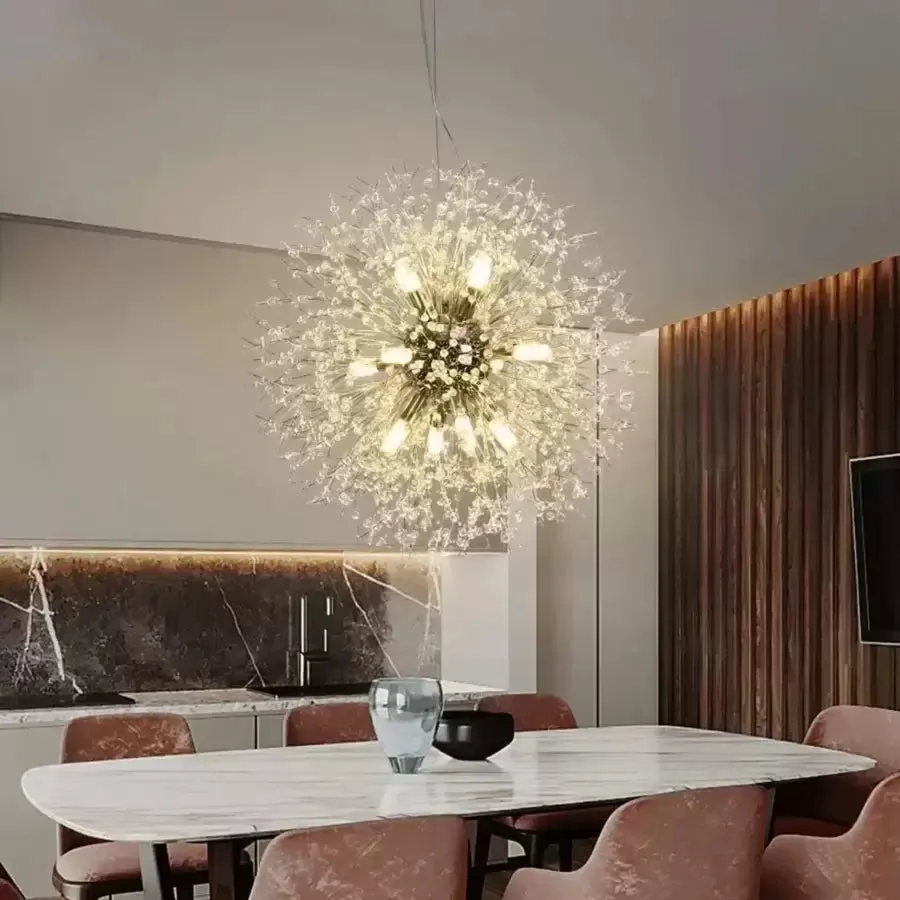Alessandro Design Ricky pendul cristale argintiu 12xG9 50cm