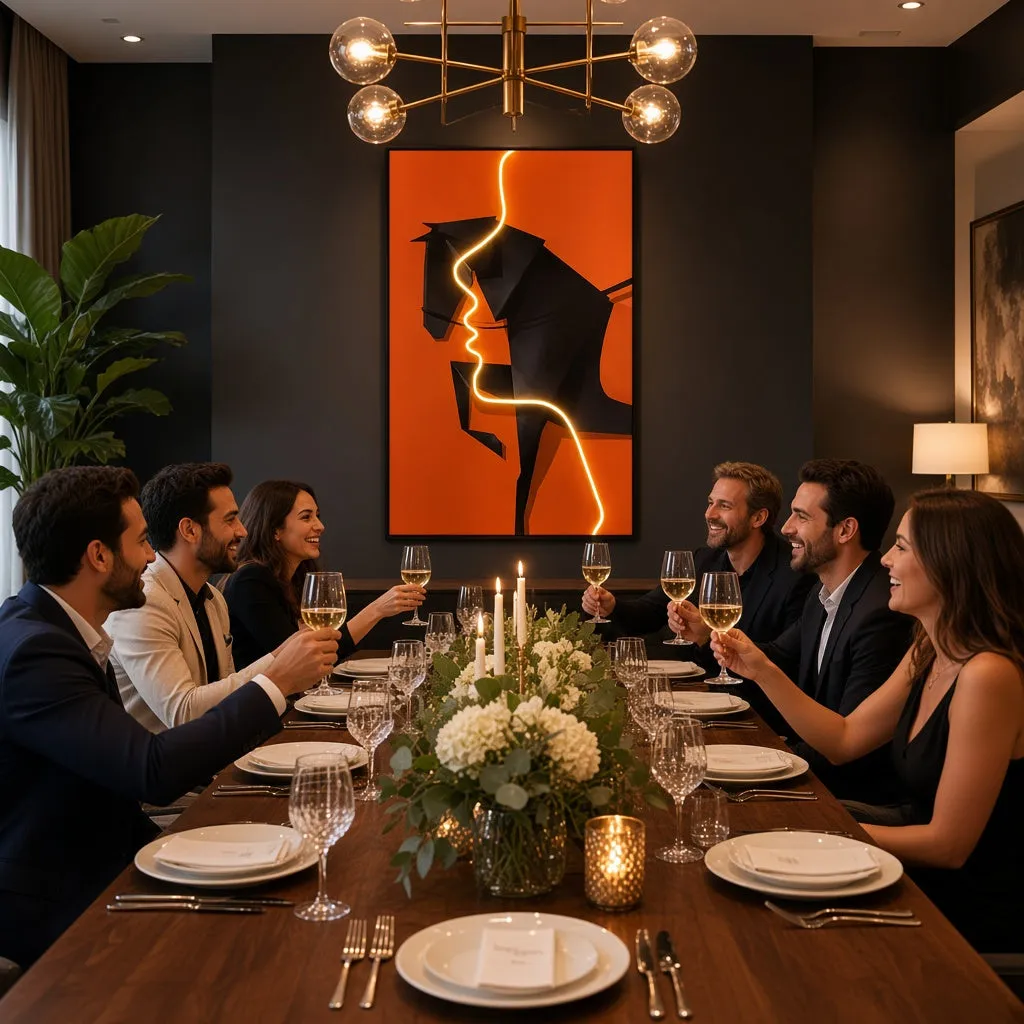 Alessandro Design The Fire Horse tablou LED 60x80 cm lumina neutra