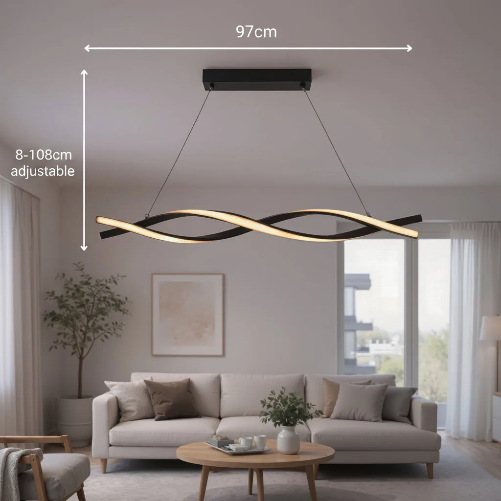 Alessandro Design Flux lustra LED neagra 27W dimabila