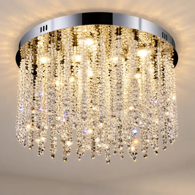 Alessandro Design LLC215/550WH candelabru cristal LED auriu 29W