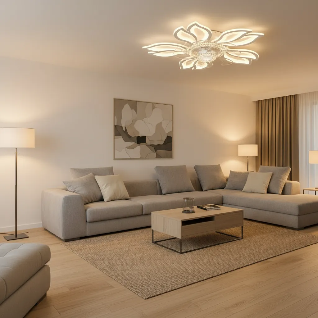Alessandro Design Anemo lustra LED cu ventilator 30W alba