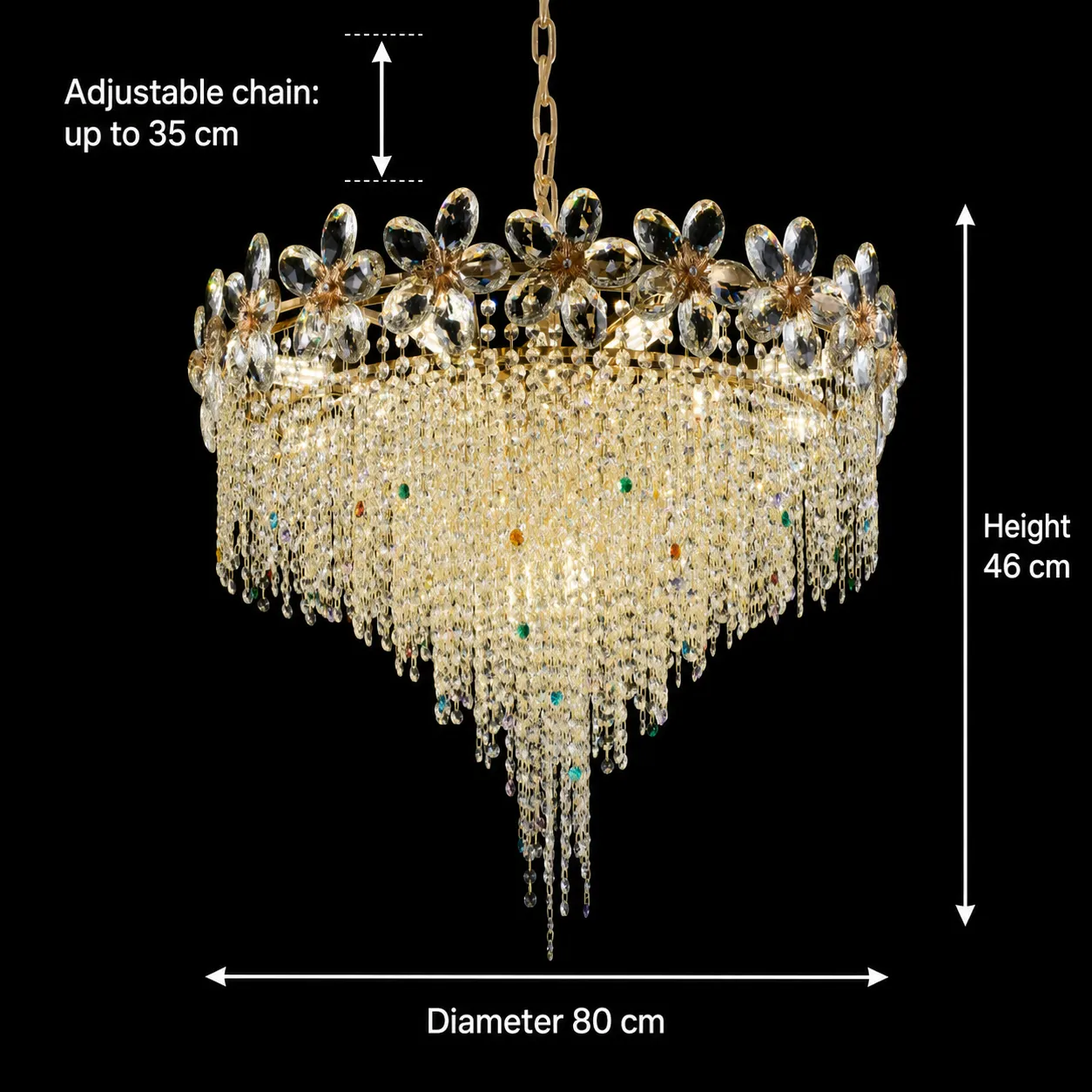 Alessandro Design Blossom Regalis candelabru cristal 14xE14 80cm