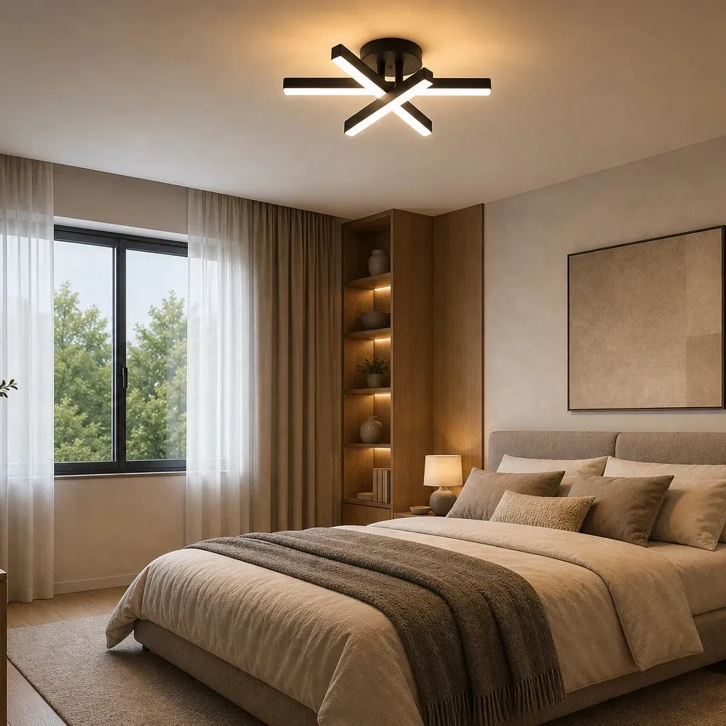 Alessandro Design Diego lustră LED neagră 26W D30cm