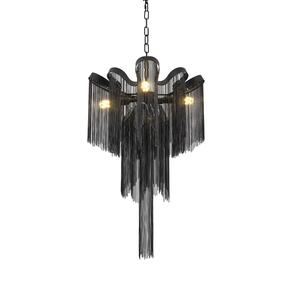 Alessandro Design Aurora candelabru 4xE14 negru 43cm