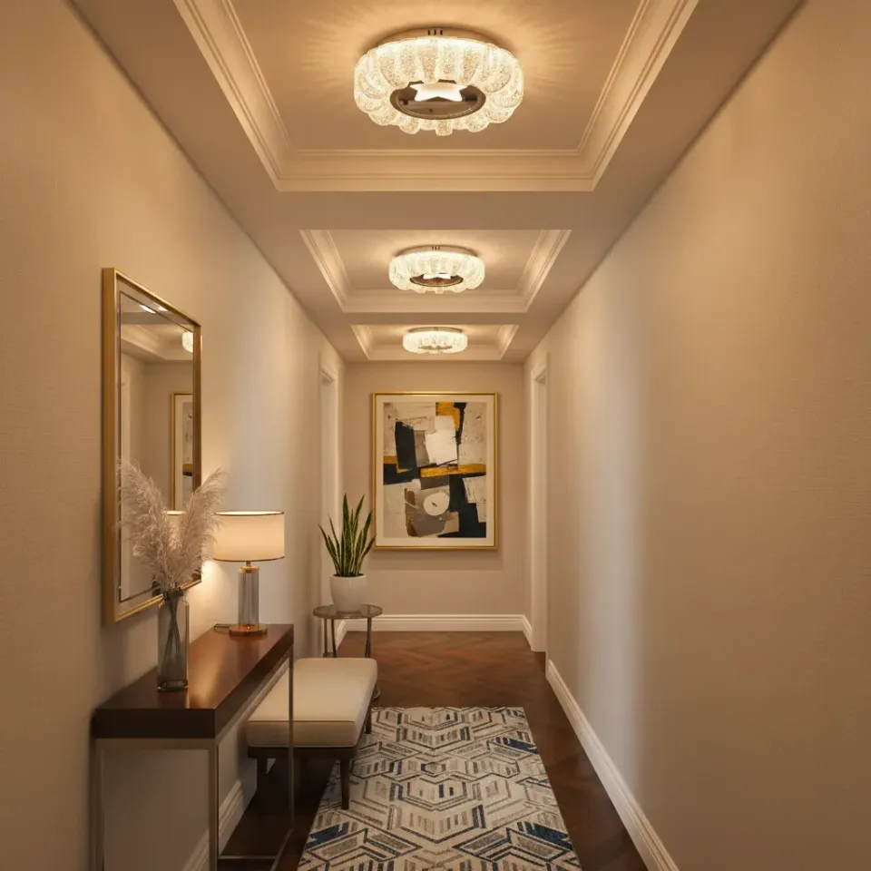 Lustra LED Alessandro Design Starr Petito 21W alba 19cm rotunda