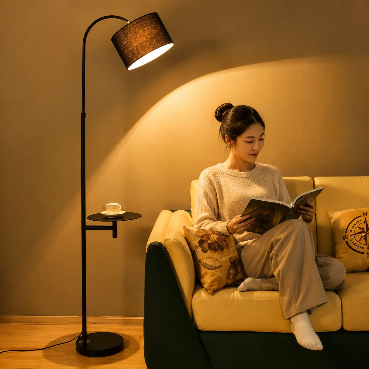 Alessandro Design Balkhash lampadar living negru E27 140cm
