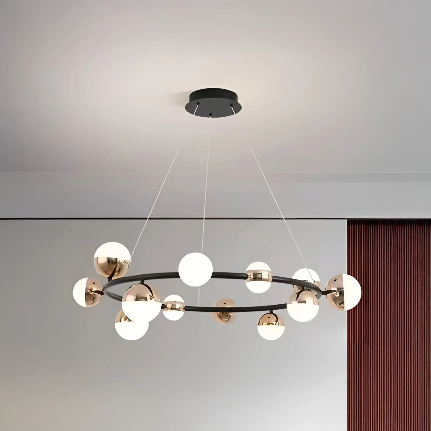 Alessandro Design Estella pendul LED auriu 30W dimabil telecomanda