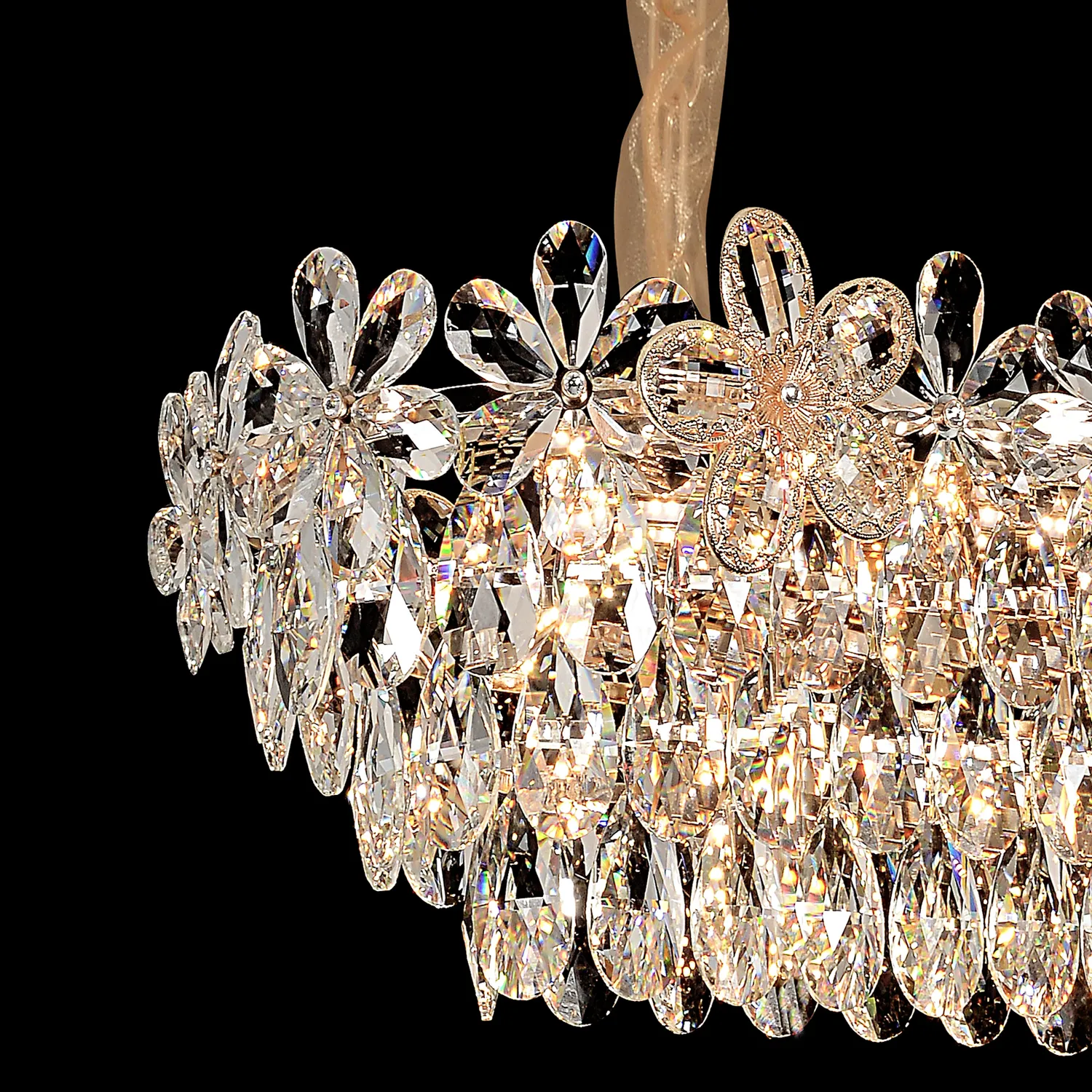 Alessandro Design Regalis candelabru cristal 11xE14 80cm auriu