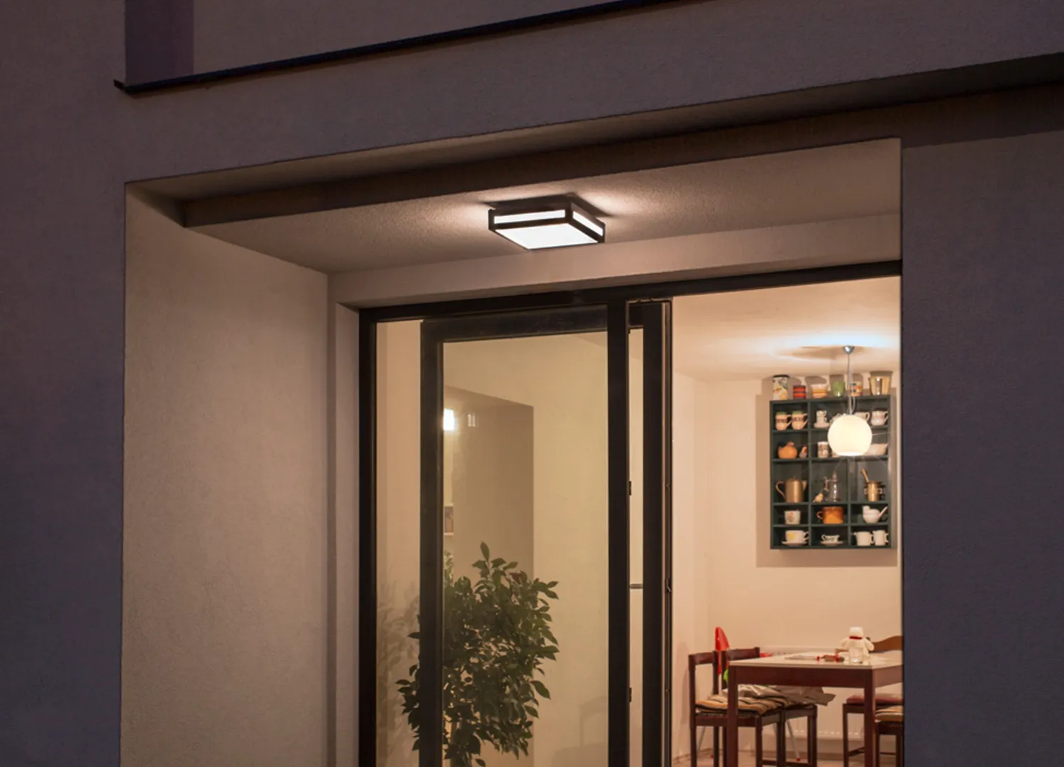 Rendl Light Studio Plaka plafoniera exterior negru aluminiu