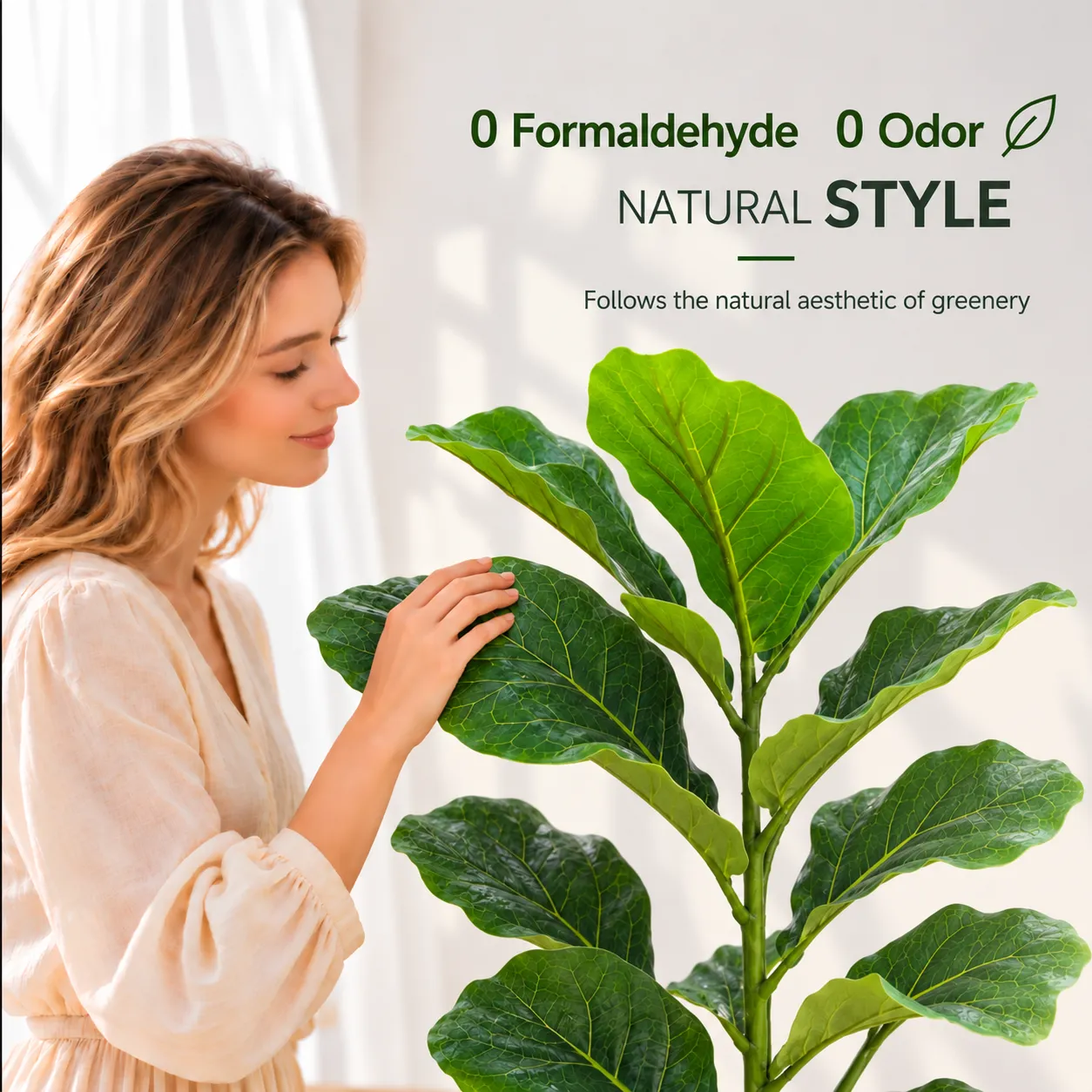 Alessandro Design smochin planta artificiala 70 cm verde cu ghiveci