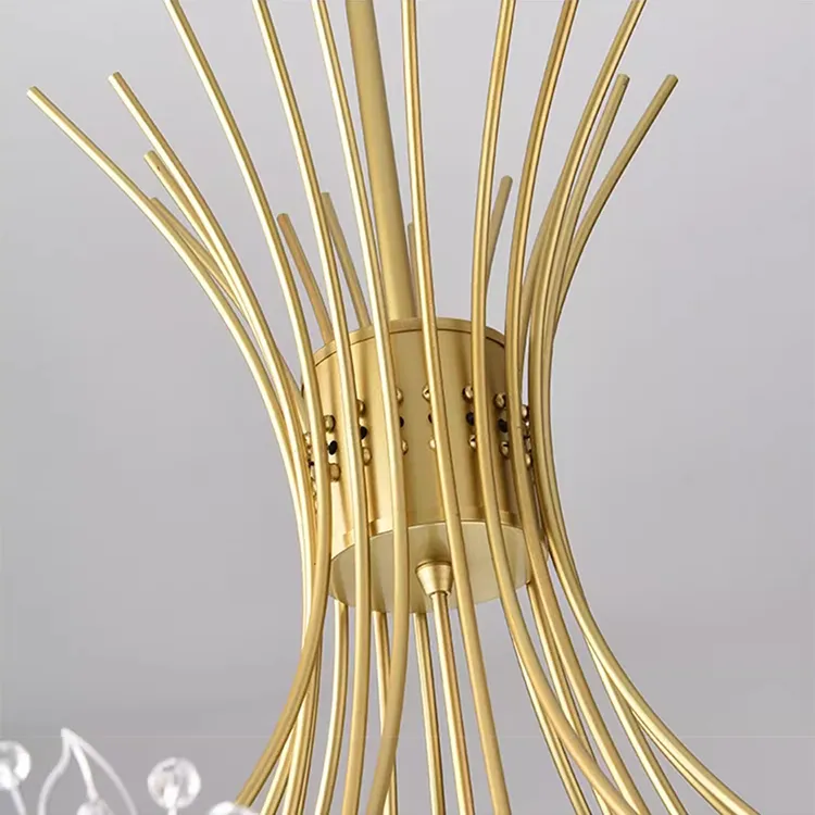 Alessandro Design Petito candelabru cristal 12xG4 auriu 52cm
