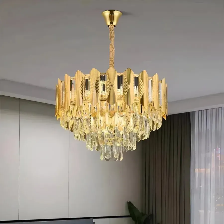Alessandro Design Buckingham Eleganza candelabru cristal 8xE14 auriu