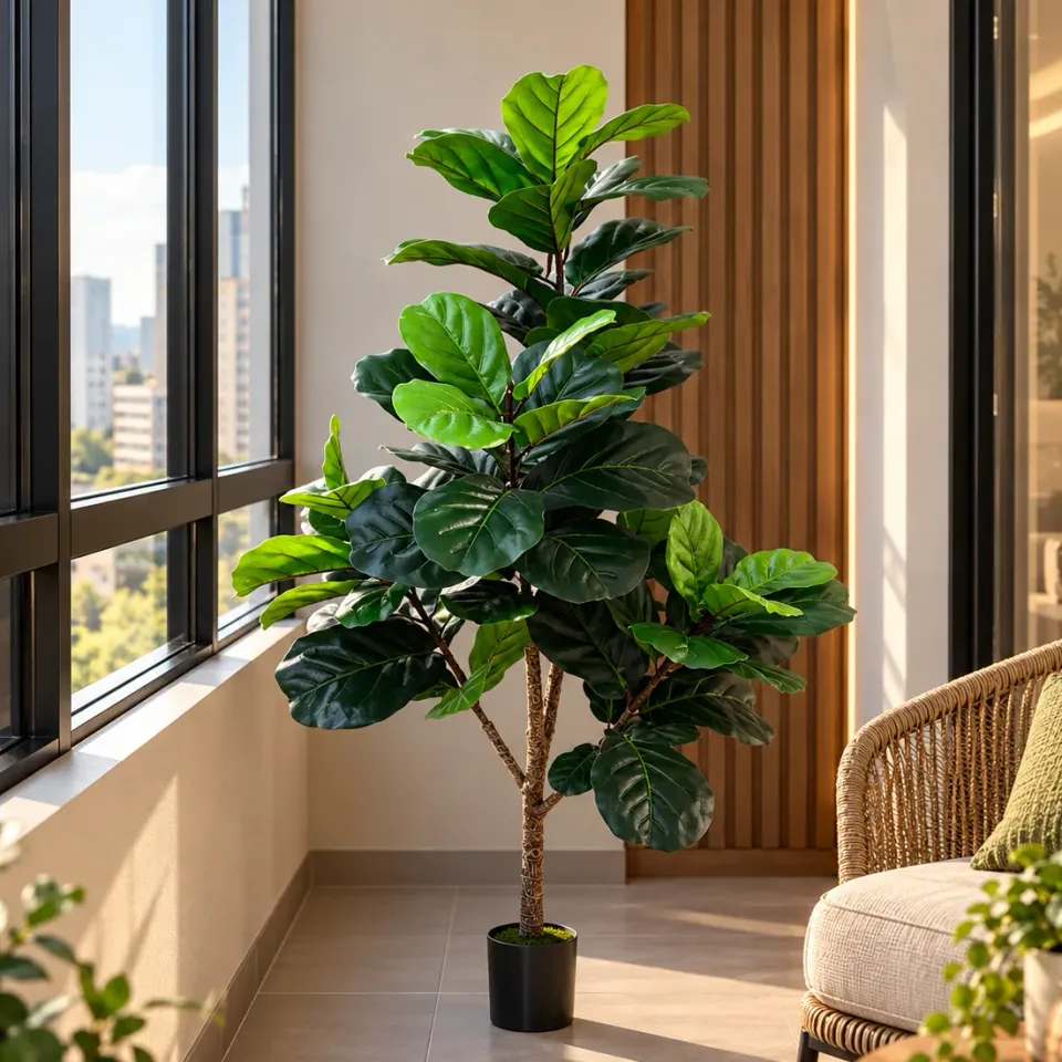 Alessandro Design Ficus artificial 154cm verde ghiveci 3 brate
