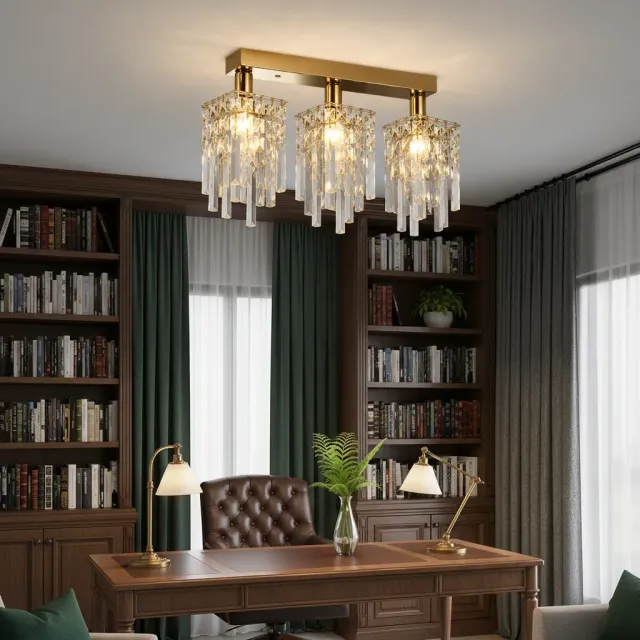 Alessandro Design Imperia Candelabru Cristal 3xE14 Auriu 35 cm