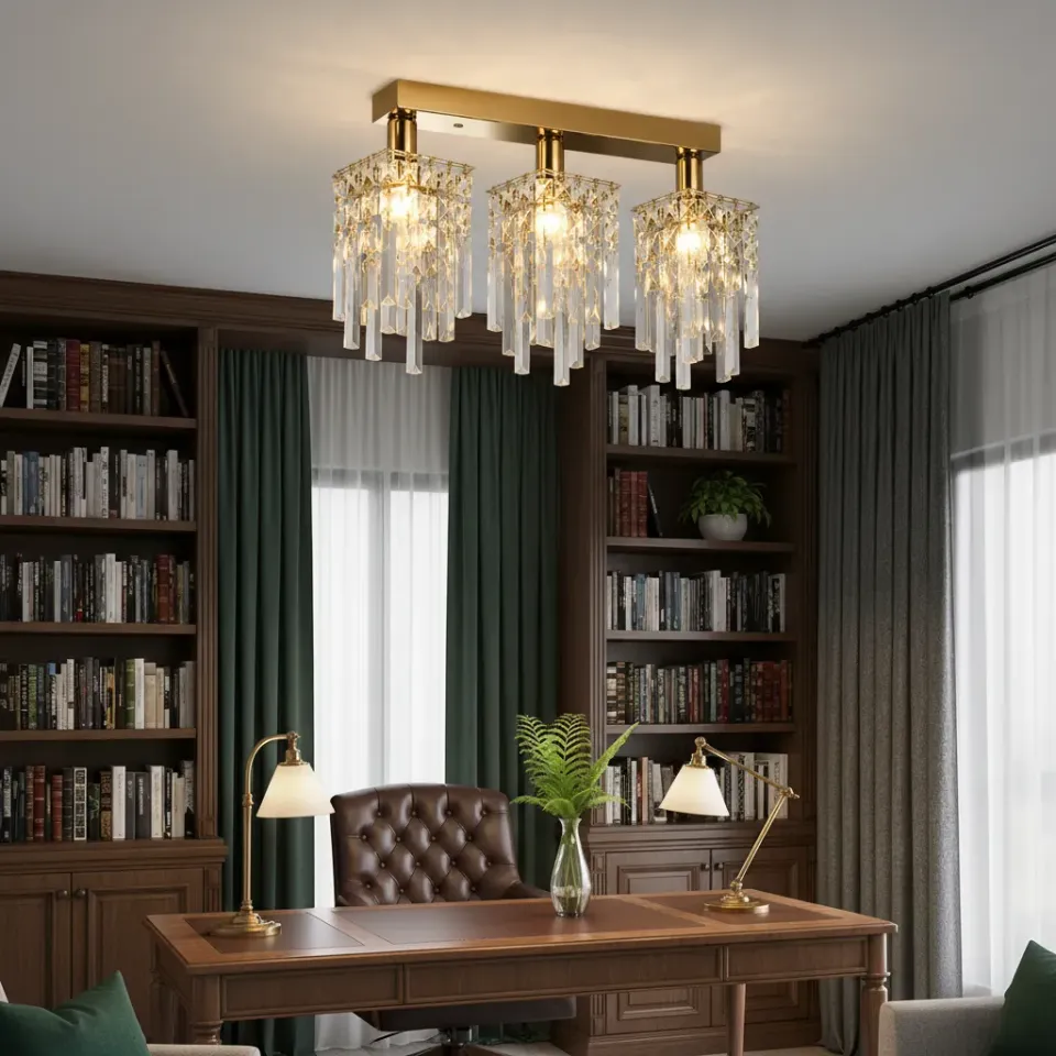 Alessandro Design Imperia Candelabru Cristal 3xE14 Auriu 35 cm