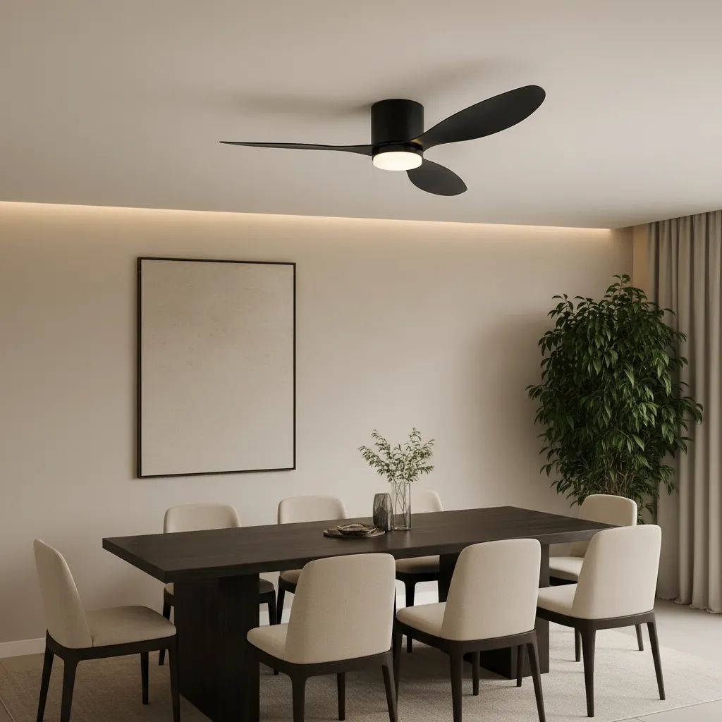 Alessandro Design Vents lustra LED ventilator 21W neagra