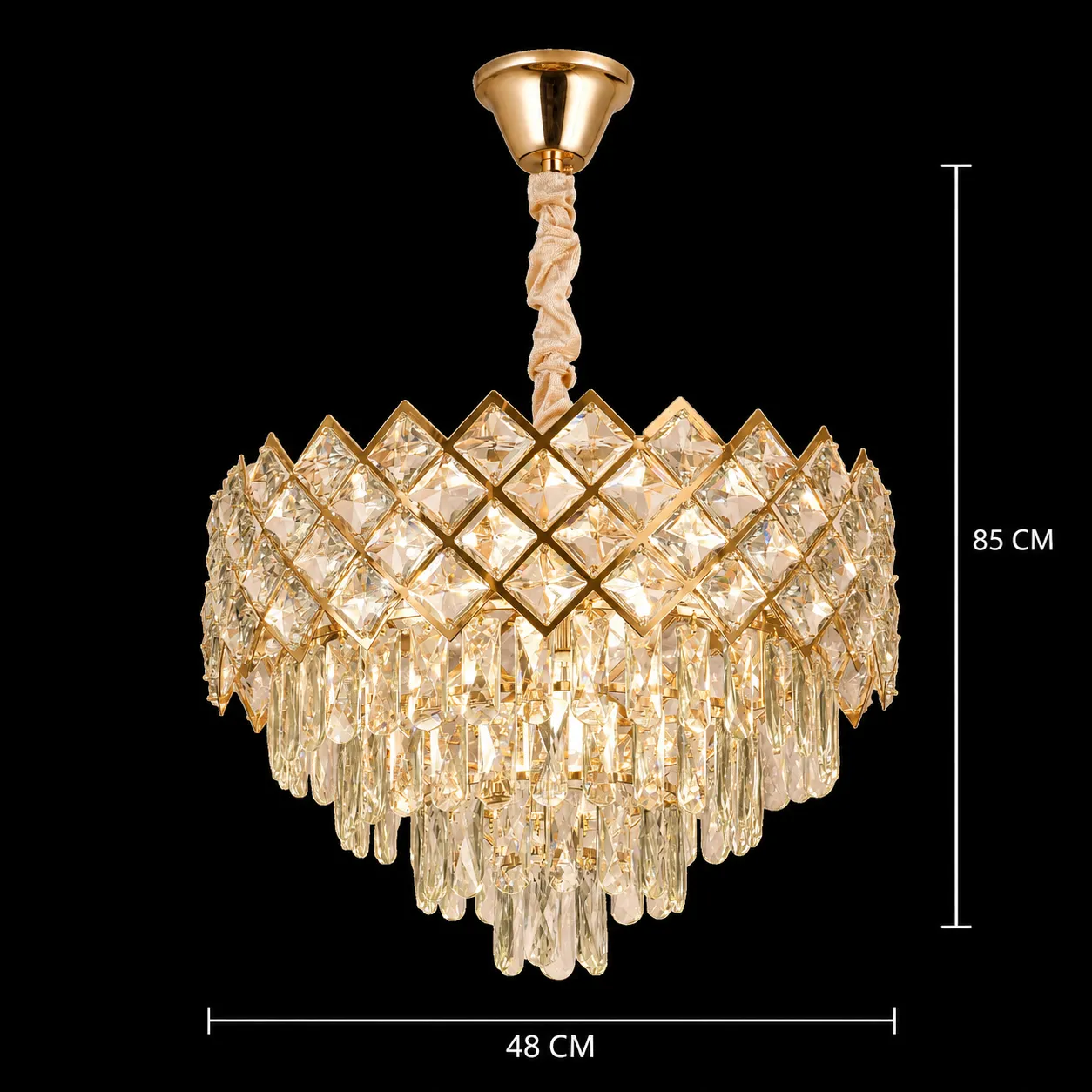 Alessandro Design Vectoria Elegance candelabru 8xE14 auriu 48cm