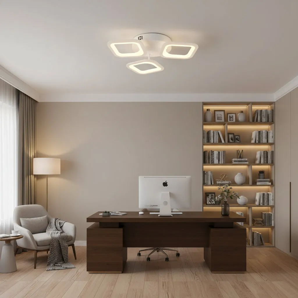 Alessandro Design Erika 20W lustra LED alba 3 patrate