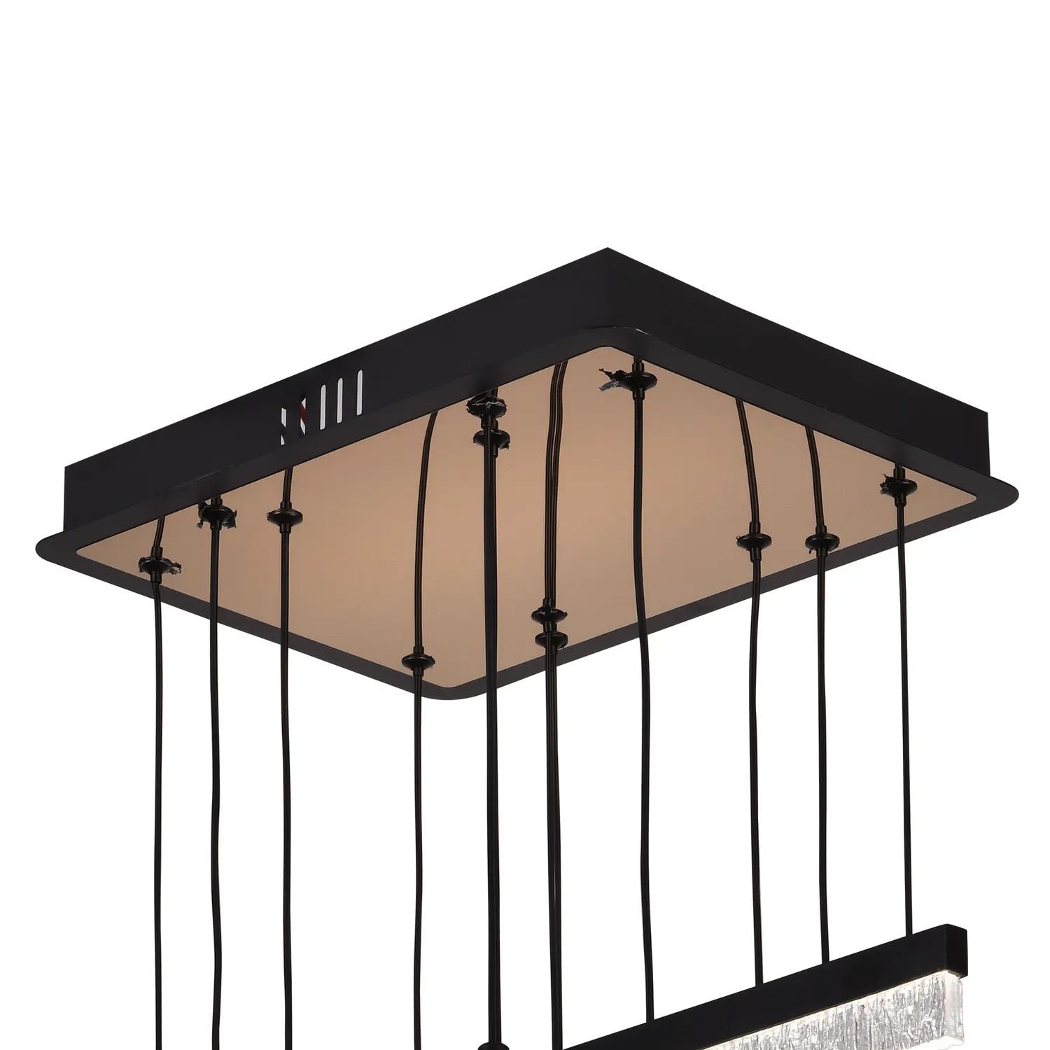 Alessandro Design Strata lustra LED suspendata 82W neagra 6 brate
