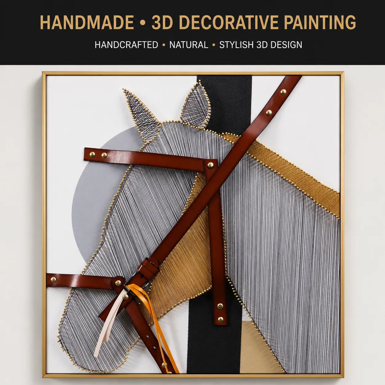 Alessandro Design Elegance Horses tablou decorativ triptic