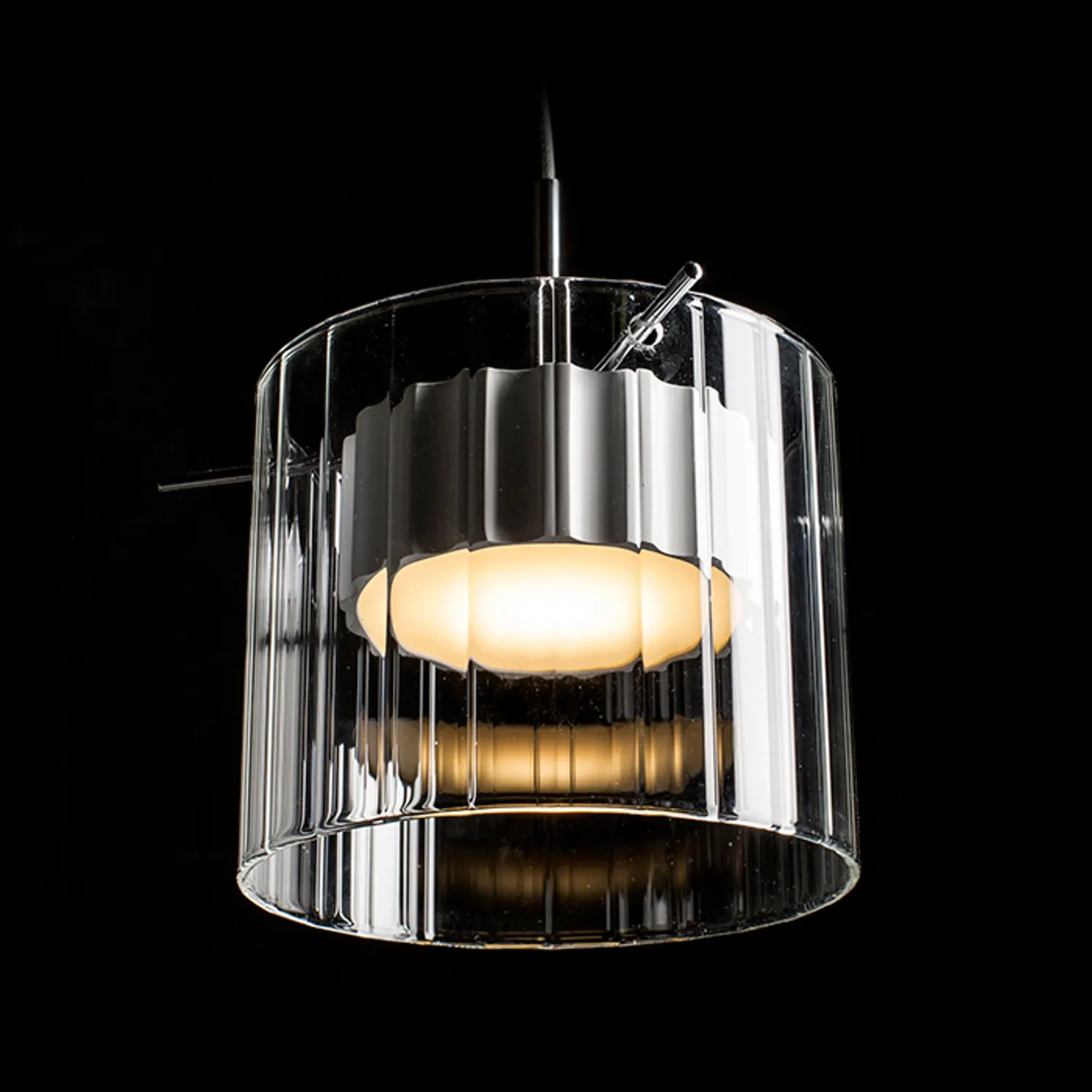 Rendl Light Studio Estra I pendul LED sticlă transparentă
